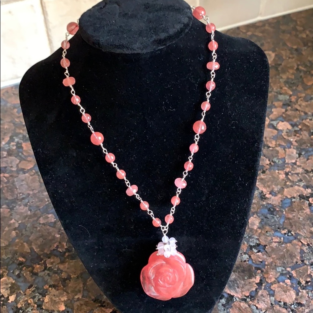 Handmade Rose Necklace